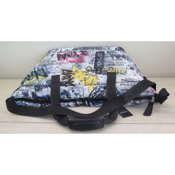 DKNY R14XQG2 Women's Large NYC Graffiti Nora Weekender Tote Bag $178 - Picture 7 of 10